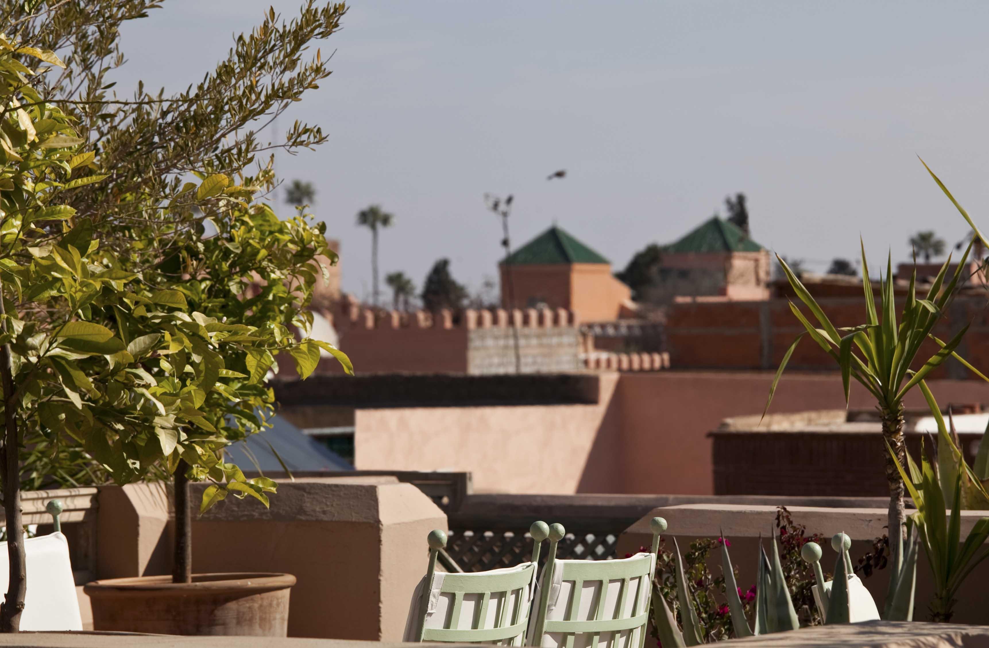 Hotel Les Jardins De La Médina Marrakesh Esterno foto Rooftop terrace in Marrakech